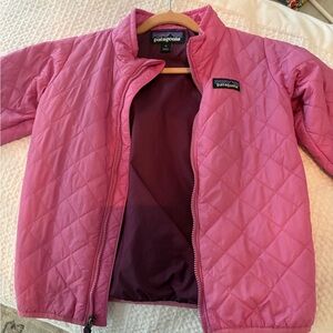 Patagonia Kids Fuchsia Quilted Puffer Jacket
